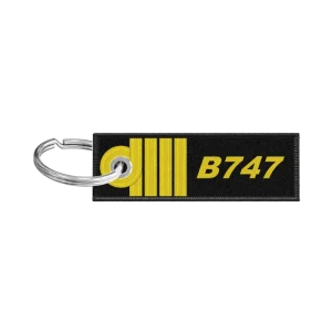 Porte-clés flamme Commandant de bord B747