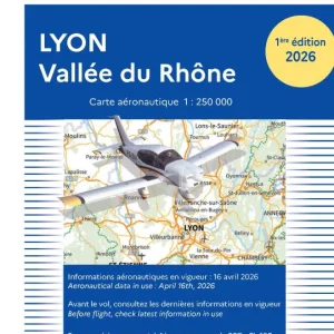 Carte VFR plastifiée Lyon Vallée du Rhône 2026 - SIA - (1 / 250 000)