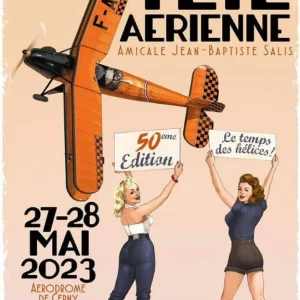 Affiche Meeting Ferté-Alais 2023 - Le Temps des Hélices